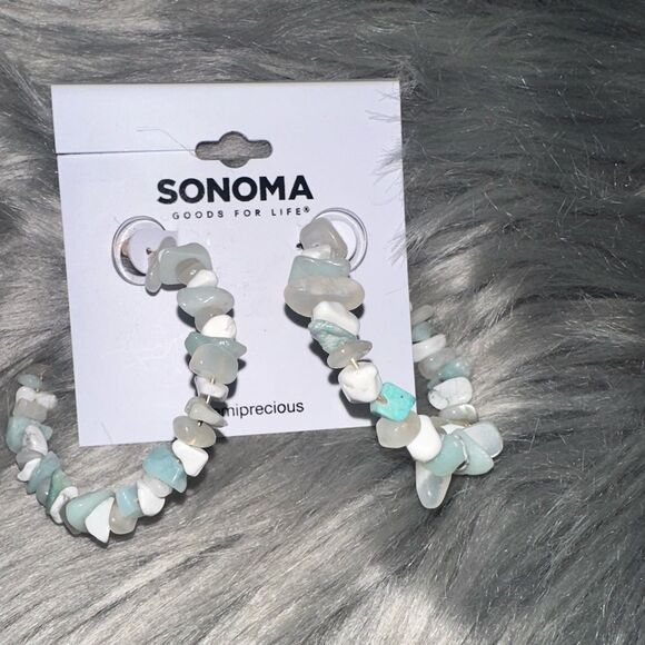 Sonoma Jewelry - Sonoma White and Blue Beaded Earrings